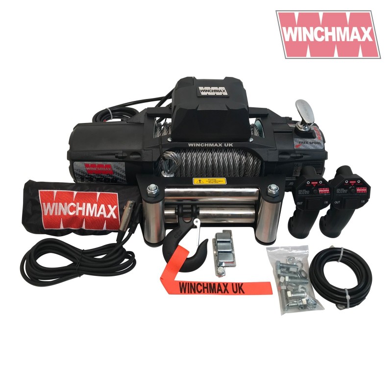 Troliu Winchmax SL 13500lb Military cu cablu otel