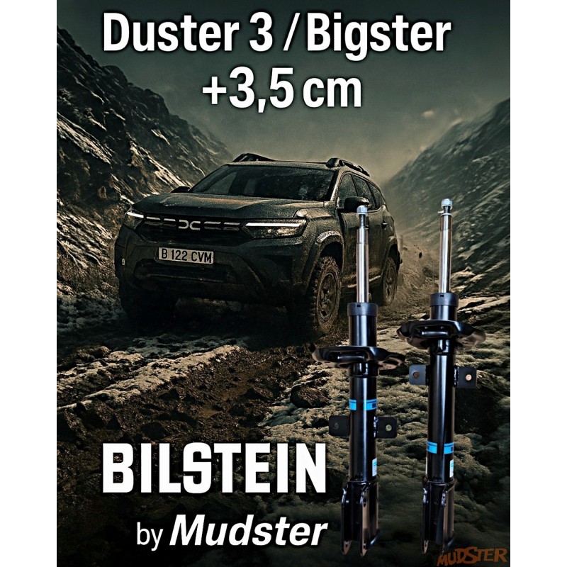Bilstein by Mudster +3.5cm shock absorbers ( Dacia Duster 3 / Bigster  4x4)